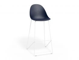 Bar Stool 76cm Seat Height - White Frame image