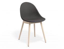 P 1 Pebble Chair Greyfabricseat Beechbase