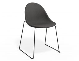 P 1 Pebble Chair Greyfabricseat Sledblack