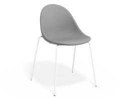 P 1 Pebble Chair Cloudgreyfabricseat 4postwhite
