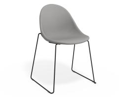 P 1 Pebble Chair Cloudgreyfabricseat Sledblack