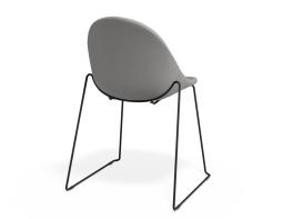 P 2 Pebble Chair Cloudgreyfabricseat Sledblack
