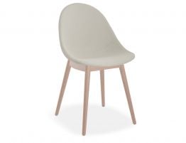 Pebble Fabric Light Grey Upholstered Chair