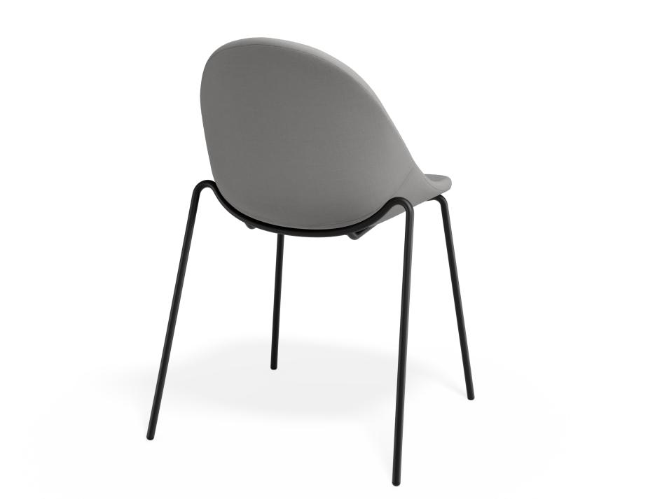 P 2 Pebble Chair Cloudgreyfabricseat 4postblack