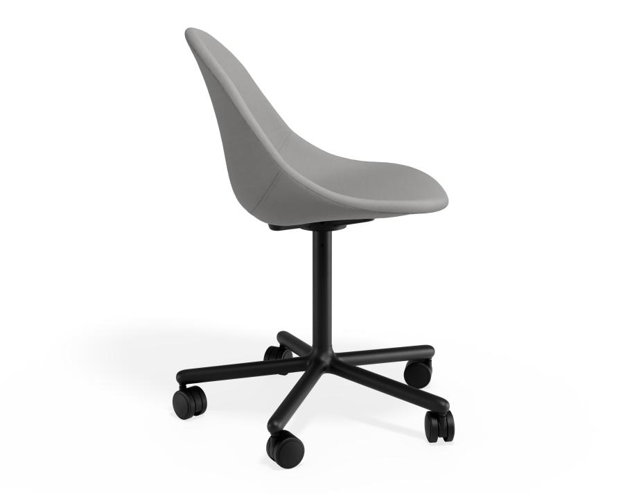 P 3 Pebble Chair Cloudgreyfabricseat Swivelcastors