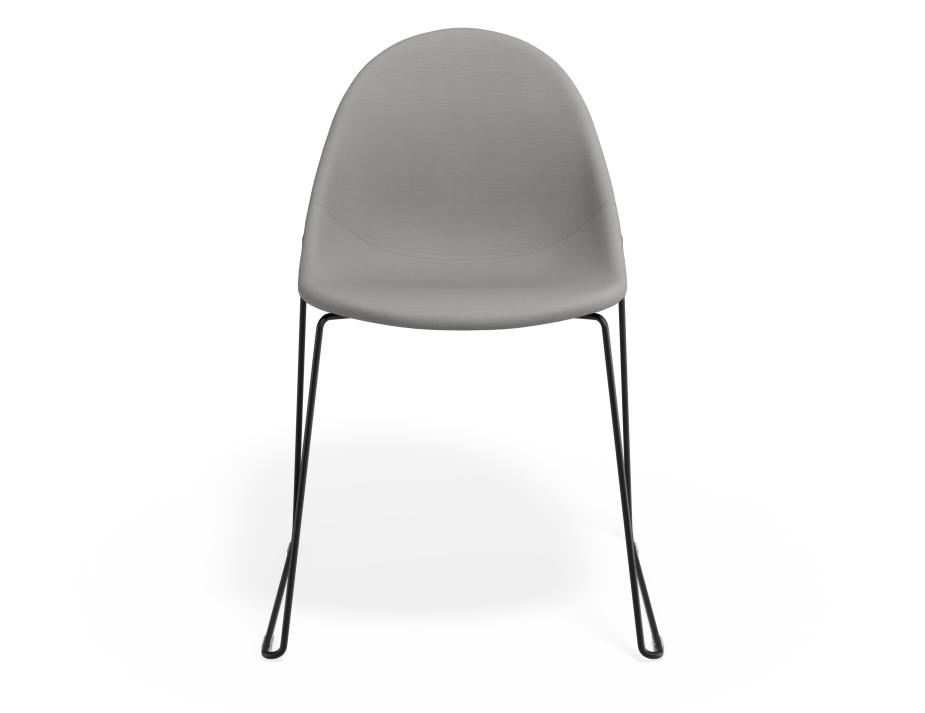 P 4 Pebble Chair Cloudgreyfabricseat Sledblack