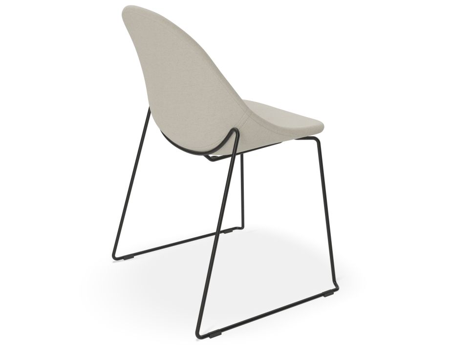 Pebble Rail Chair Lighjt Grey Fabric 2 V2