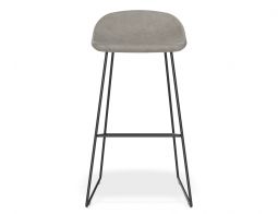 Pop Stools Grey Leather Front