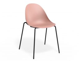 P 1 Pebble Chair Pinkseat 4postblack