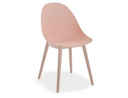 Pebble Chair Soft Pink with Shell Seat