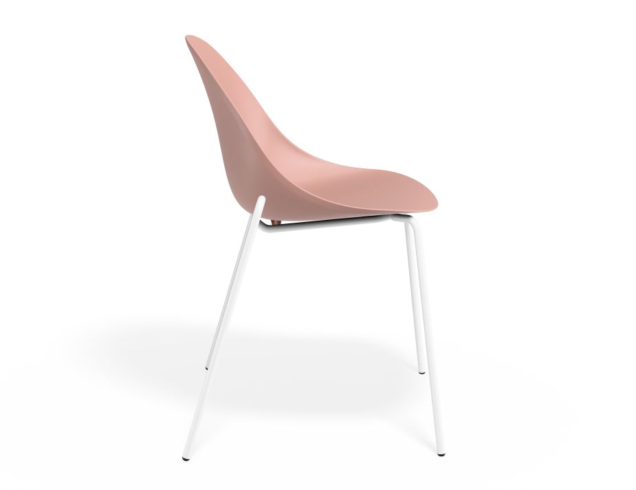 P 3 Pebble Chair Pinkseat 4postwhite