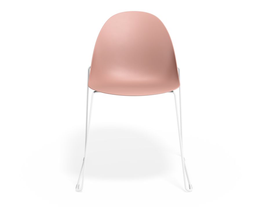 P 4 Pebble Chair Pinkseat Sledwhite