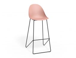 P 1 Pebble Barstool Pinkseat Blackframe