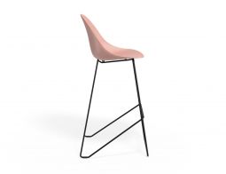 P 3 Pebble Barstool Pinkseat Blackframe