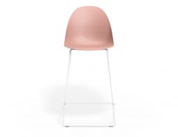 P 4 Pebble Kitchenstool Pinkseat Whiteframe
