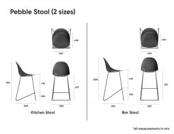 Pebble Stools Dimensions Page