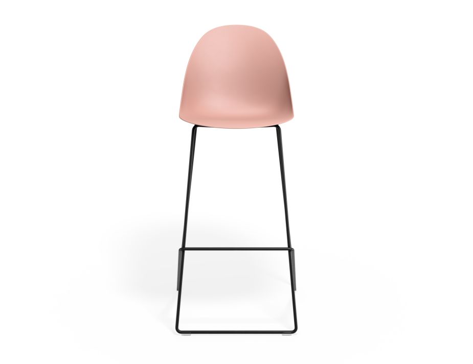 P 4 Pebble Barstool Pinkseat Blackframe