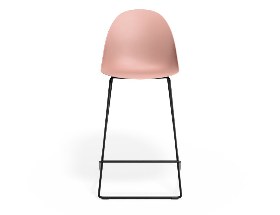 P 4 Pebble Kitchenstool Pinkseat Blackframe