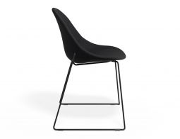 P 3 Pebble Chair Anthracitefabricseat Sledblack