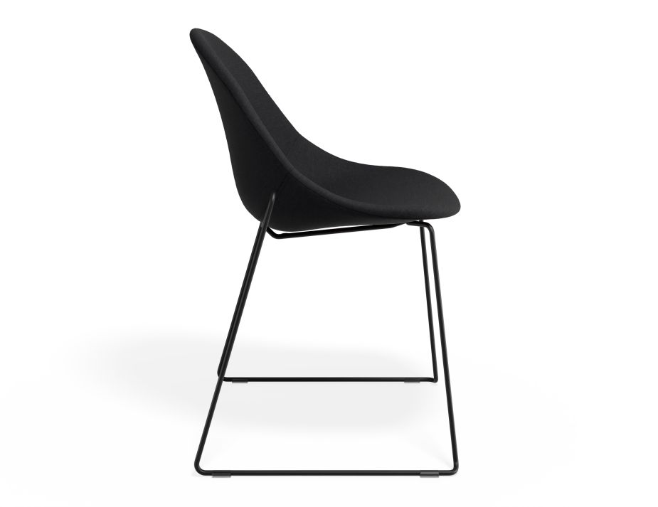 P 3 Pebble Chair Anthracitefabricseat Sledblack