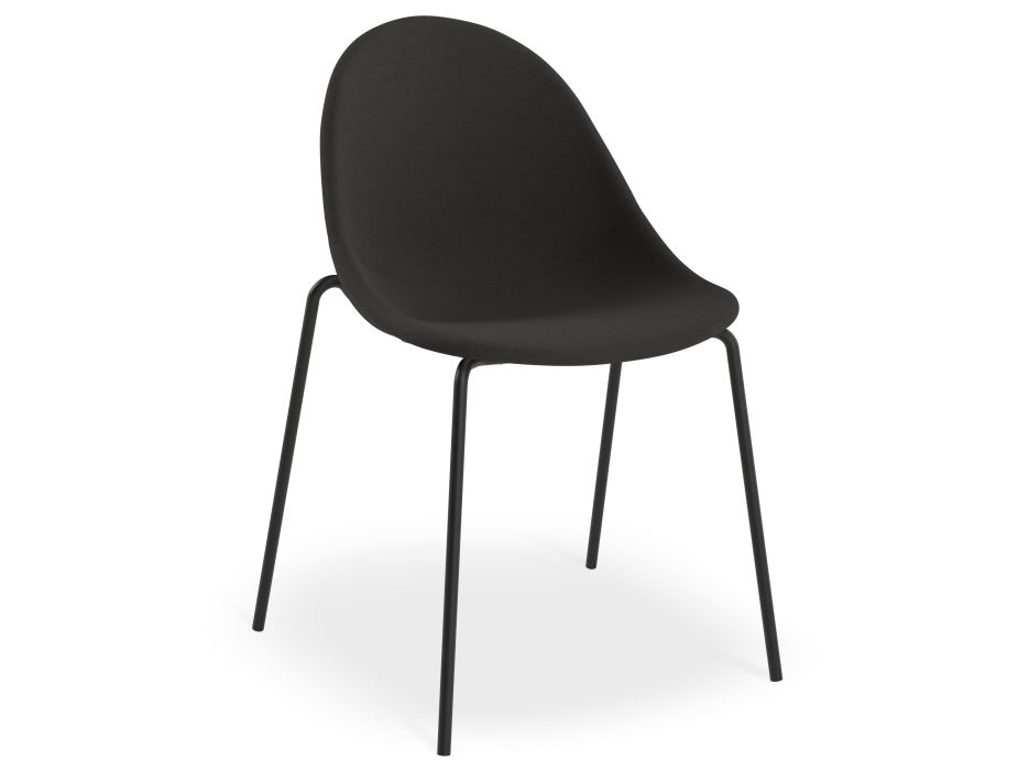Pebble Anthracite Fabric 4 Pole Chair 1