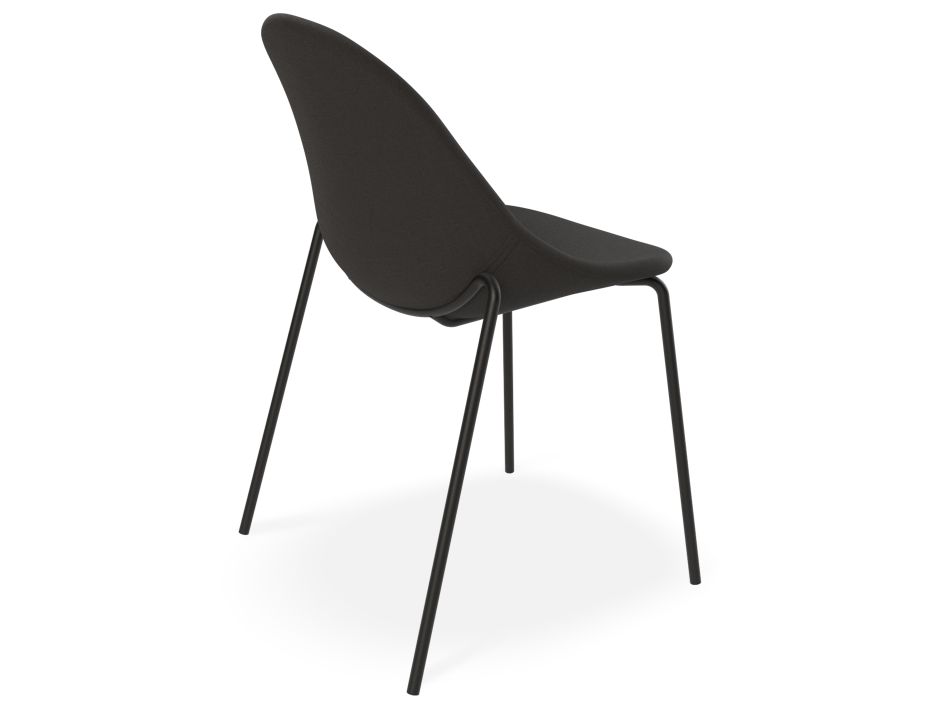 Pebble Anthracite Fabric 4 Pole Chair 2