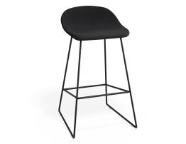 Pop Stool - Black Frame and Fabric Anthracite Seat