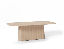 P.O.V. Table 465 Rectangle (Heavily Rounded Corners) - European Oak - By TON