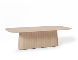 P.O.V. Table 466 Rectangle (Heavily Rounded Corners) - European Oak - By TON