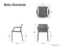 Roku Armchair Dimensions