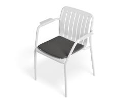 P 5 Roku Armchair White Charcoalpad