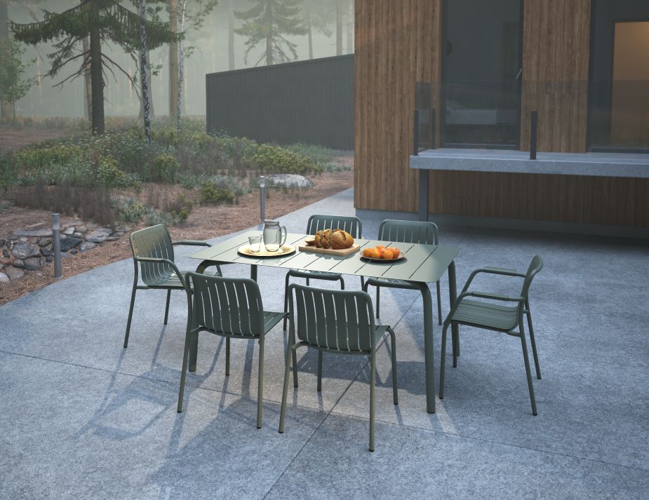 L 1 Roku Diningset160 Green1