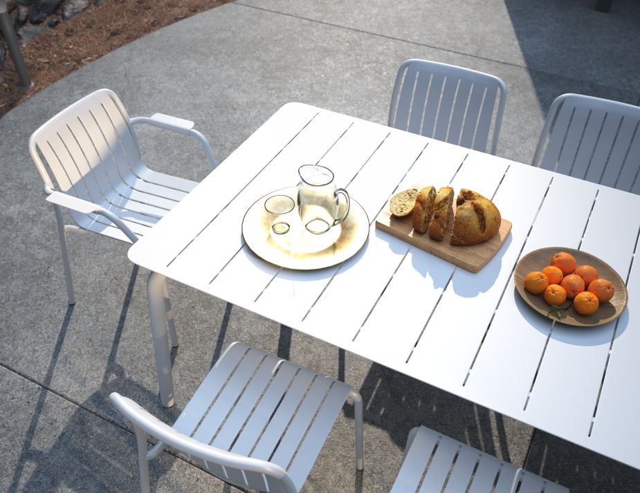 L 3 Roku Diningset White