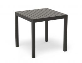 Halki Table Matt Charcoal Aluminium 77cm x 77xm