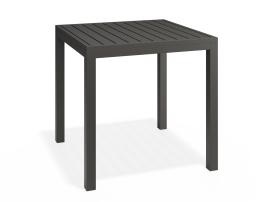 Halki Table Matt Charcoal Aluminium 77cm x 77xm
