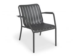 Roku Low Relax Arm Chair Charcoal MAIN