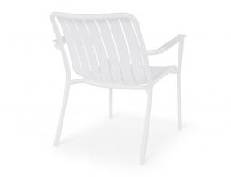 Roku Low Relax Arm Chair White BACK