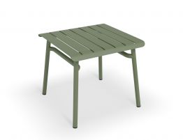 Roku Outdoor Low Stool Footrest in Matt Eucalyptus Green