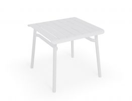 Roku Outdoor Low Stool Footrest in Matt White