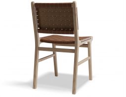 Brooklyn Diningchair Naturalframe Tanleather Back