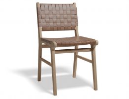 Brooklyn Dining Chair - Woven Cognac Seat /Natural Frame ***Clearance***