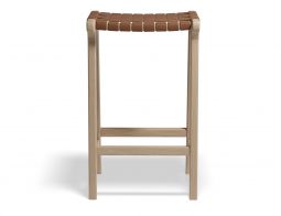 Brooklyn Barstool Naturalframe Tanleather Front