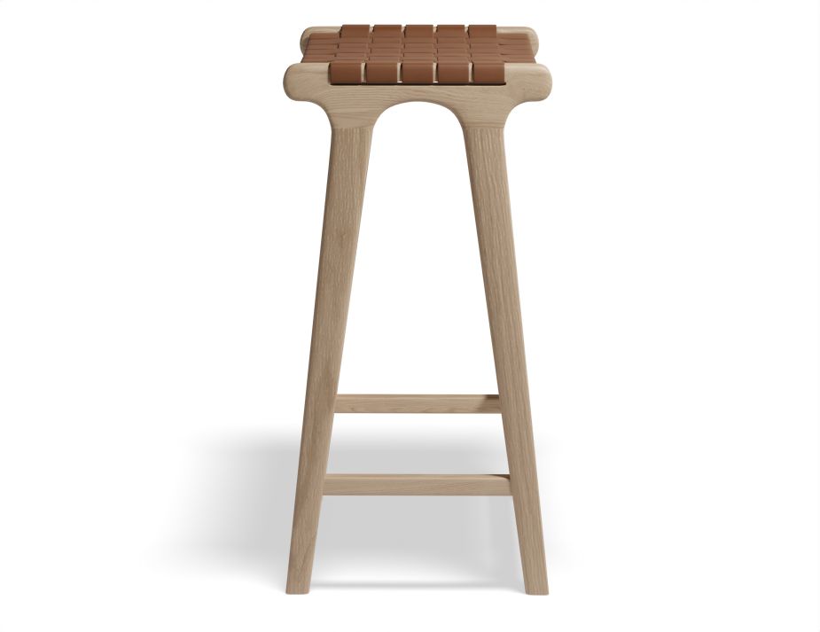 Brooklyn Barstool Naturalframe Tanleather Side