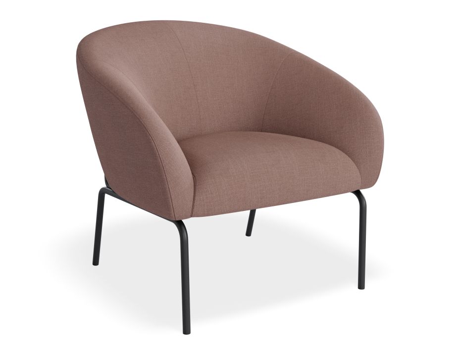 Plush Pink Soho Lounge Chair for Luxurious Office Seating