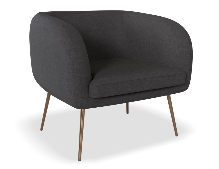 Amour grey Lounge Chair for Commercial Spaces