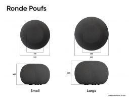 Ronde Poufs Dimensions