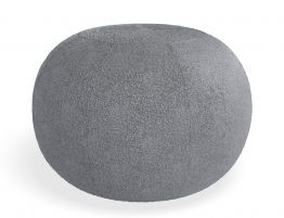 Ronde Pouf in Elephant Boucle - Large