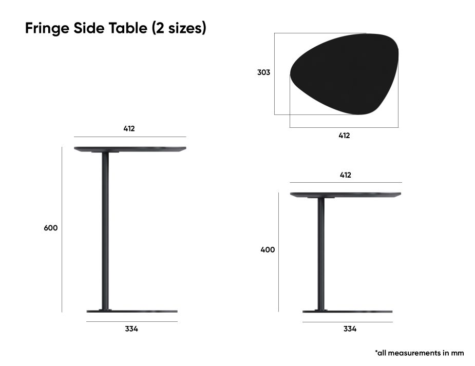 Fringe Side Table Dimensions