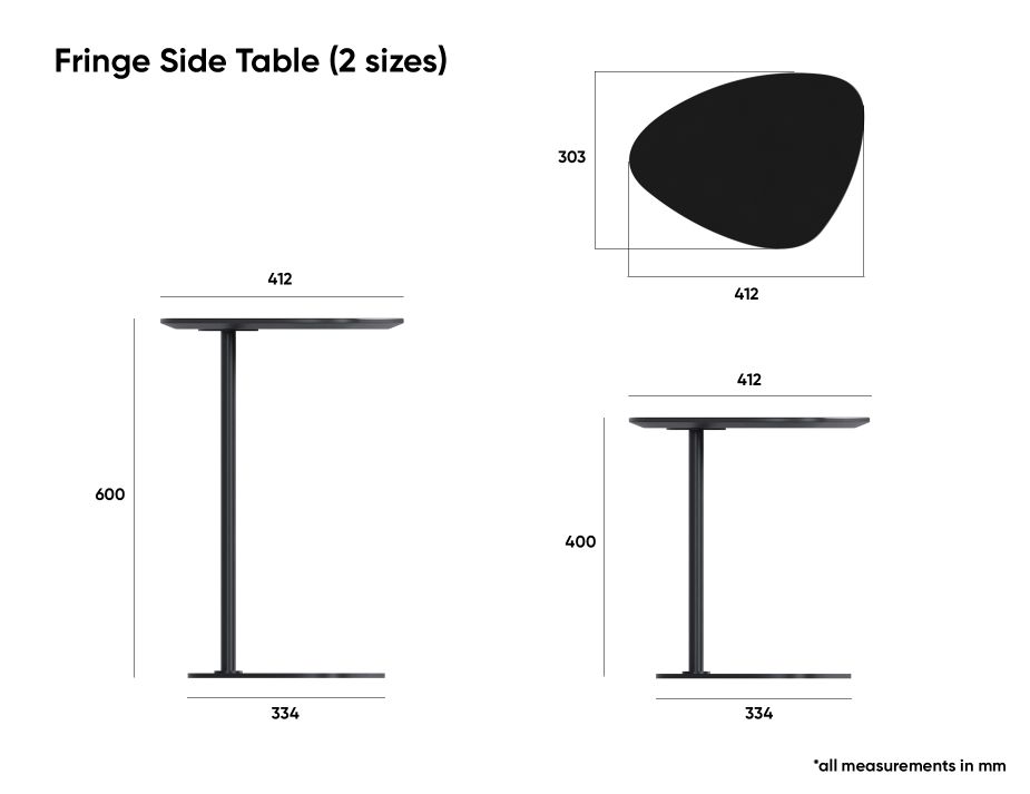 Side table measurements sale