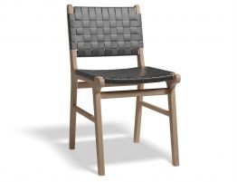 Brooklyn Dining Chair - Woven Black Seat / Natural Frame ***Clearance***